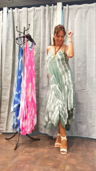 VESTIDO VISCOSA PICOS - Imagen 3