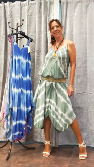 VESTIDO VISCOSA PICOS - Imagen 7