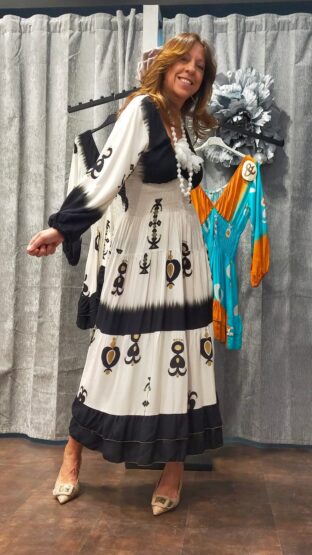 VESTIDO BOHO BICOLOR