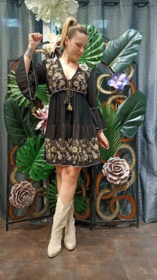 VESTIDO BOHO BORDADO