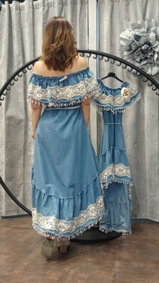 VESTIDO DENIM ENCAJES - Imagen 5