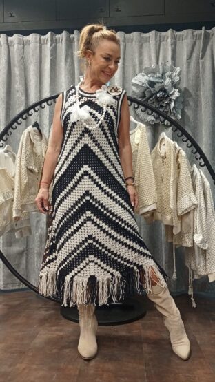 VESTIDO PUNTO FLECOS - Imagen 3