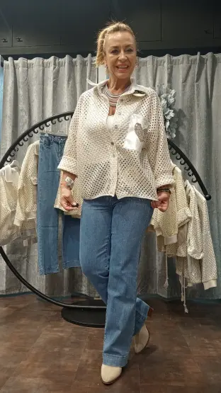 PANTALÓN VAQUERO BOTONES - Imagen 2