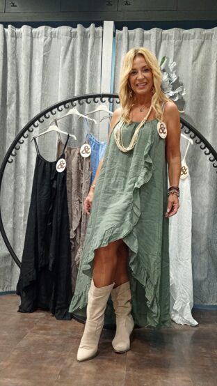 VESTIDO LINO VOLANTE