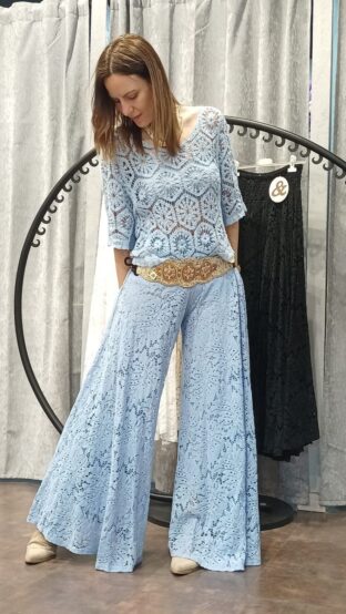 PALAZZO CROCHET - Blanco