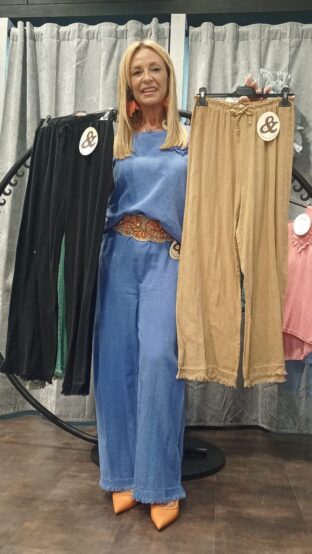 PANTALÓN LINO DESFLECADO - Imagen 4