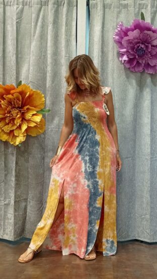 VESTIDO VISCOSA ABERTURAS
