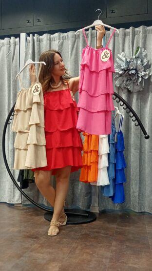 VESTIDO TIRANTE VOLANTES - Imagen 8
