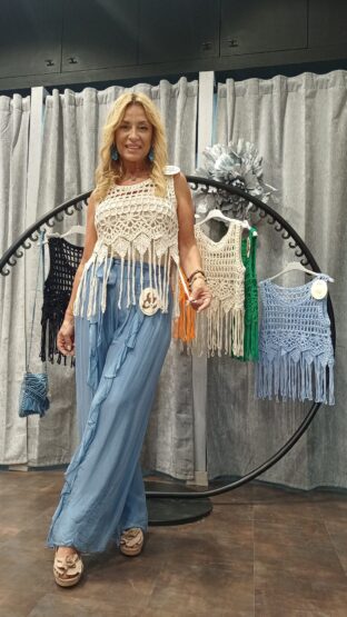 CHALECO CROCHET FLECOS