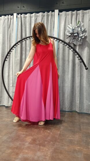VESTIDO LARGO BICOLOR - Imagen 5
