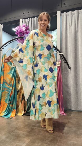 VESTIDO MANGA CREP