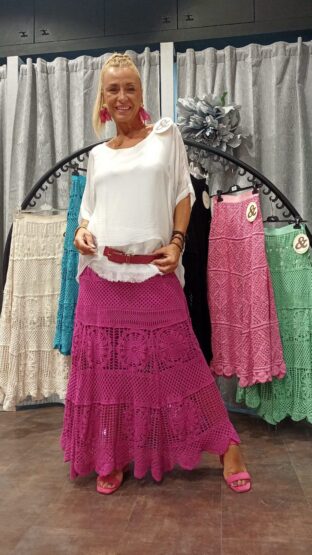 FALDA LARGA CROCHET