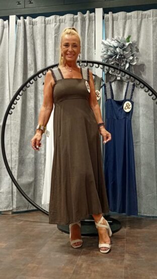 VESTIDO TIRANTE BORDADO