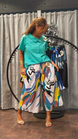 PANTALÓN ANCHO MULTICOLOR - Imagen 6