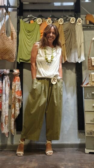 PANTALÓN PINZAS ALGODÓN